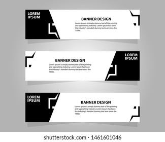 Vector abstract design banner web template.