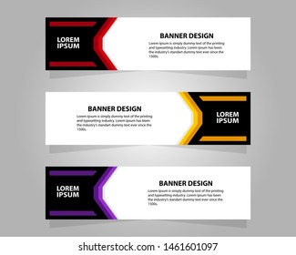 Vector abstract design banner web template.
