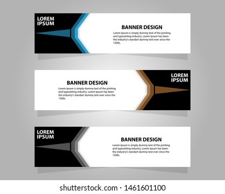 Vector abstract design banner web template.