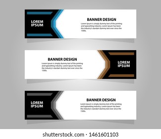 Vector abstract design banner web template.