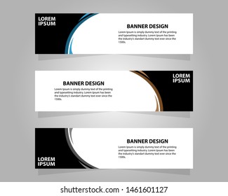 Vector abstract design banner web template.