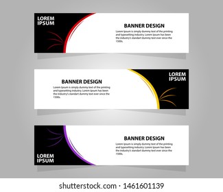 Vector abstract design banner web template.