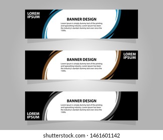 Vector abstract design banner web template.