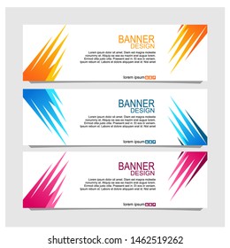 Vector abstract design banner web template.
