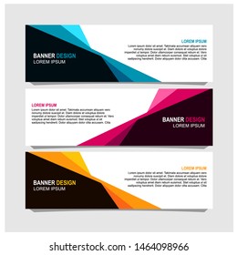 Vector abstract design banner web template.