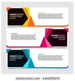 Vector abstract design banner web template.