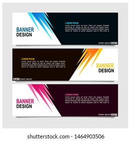 Vector abstract design banner web template.