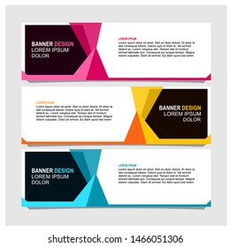 Vector abstract design banner web template.