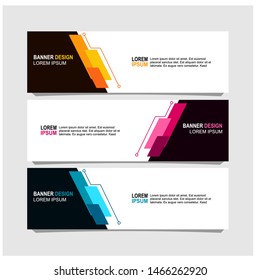 Vector abstract design banner web template.