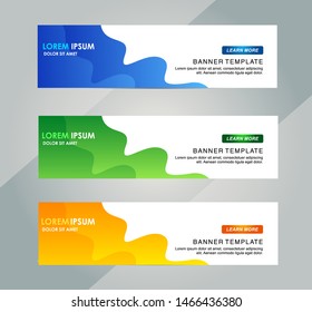Vector abstract design banner web template. Modern Horizontal banner perfect for header and footer website.
