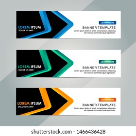 Vector abstract design banner web template. Modern Horizontal banner perfect for header and footer website.