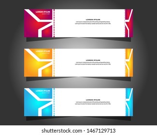 Vector abstract design banner web template.