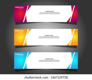 Vector abstract design banner web template.