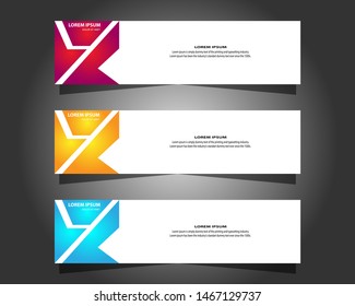 Vector abstract design banner web template.