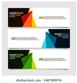 Vector abstract design banner web template.