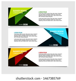 Vector abstract design banner web template.