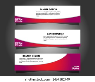 Vector abstract design banner web template.