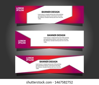 Vector abstract design banner web template.