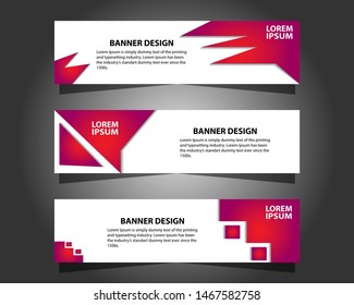 Vector abstract design banner web template.