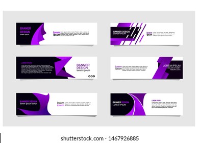 Vector abstract design banner web template.
