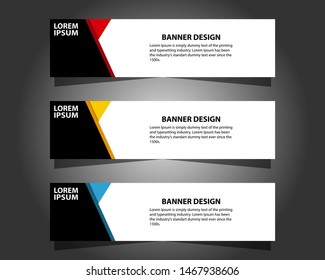 Vector abstract design banner web template.
