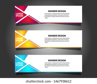 Vector abstract design banner web template.