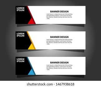 Vector abstract design banner web template.