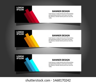 Vector abstract design banner web template.