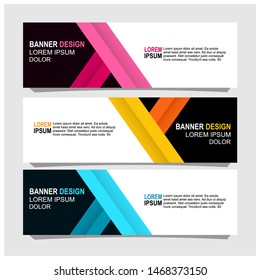 Vector abstract design banner web template.