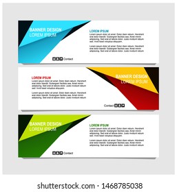 Vector abstract design banner web template.