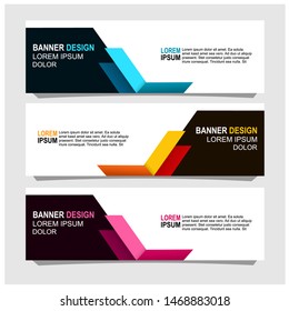 Vector abstract design banner web template.