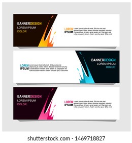 Vector abstract design banner web template.