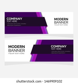 Vector abstract design banner web template. Modern design.