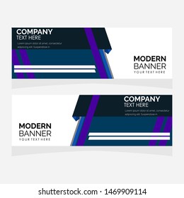 Vector abstract design banner web template. Modern design.