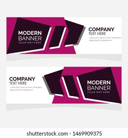 Vector abstract design banner web template. Modern design.