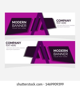 Vector abstract design banner web template. Modern design.