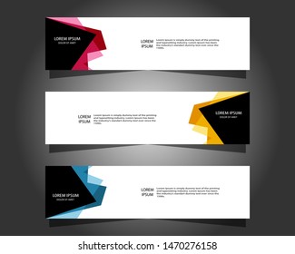 Vector abstract design banner web template.