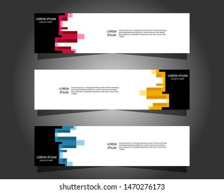 Vector abstract design banner web template.