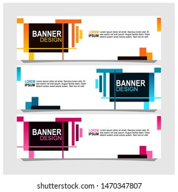 Vector abstract design banner web template.