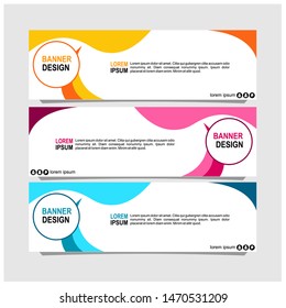 Vector abstract design banner web template.