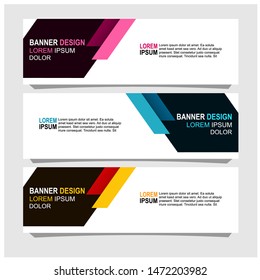 Vector abstract design banner web template.