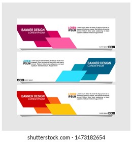 Vector abstract design banner web template.