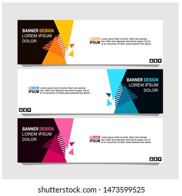 Vector abstract design banner web template.