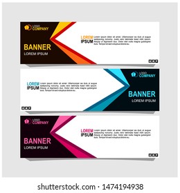 Vector abstract design banner web template.