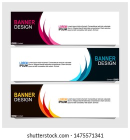 Vector abstract design banner web template.