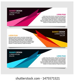 Vector abstract design banner web template.