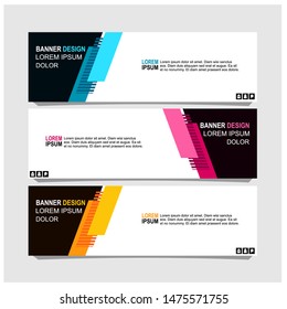 Vector abstract design banner web template.