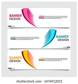 Vector abstract design banner web template.