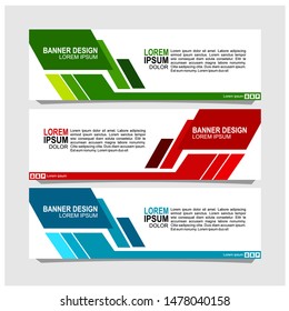 Vector abstract design banner web template.