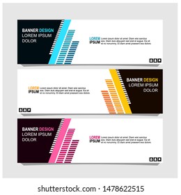 Vector abstract design banner web template.
